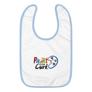 Paint For A Cure Embroidered Baby Bib