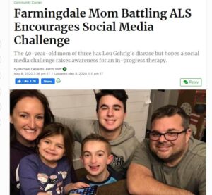 Read more about the article 40-year-old mom of three has Lou Gehrig’s disease but hopes a social media challenge raises awareness for an in-progress therapy