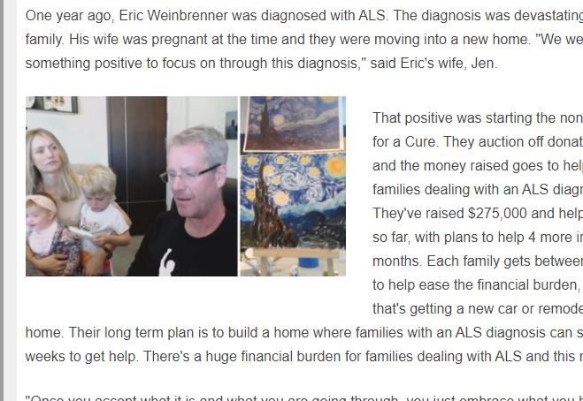 Read more about the article Paradise Valley family turns ALS diagnosis into a positive with “Paint for a Cure”